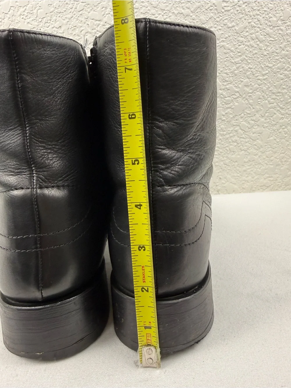 Laredo Hoxie 62009 Western Ankle Boots | Black Leather | Side Zip | Men's 10D